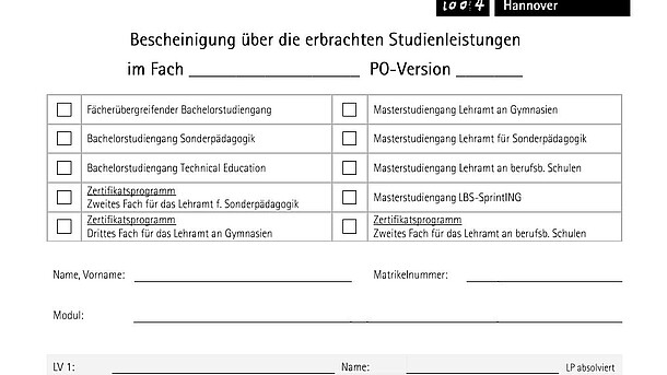 Bild der Bescheinigung